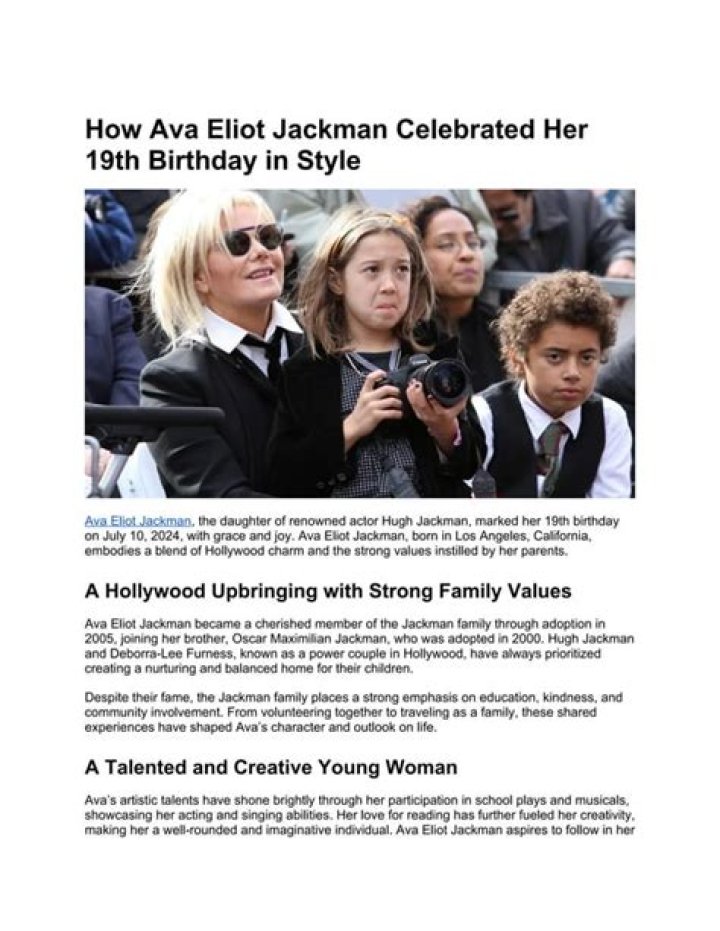 Ava Eliot Jackman: The Rising Star with a Legacy to Uphold