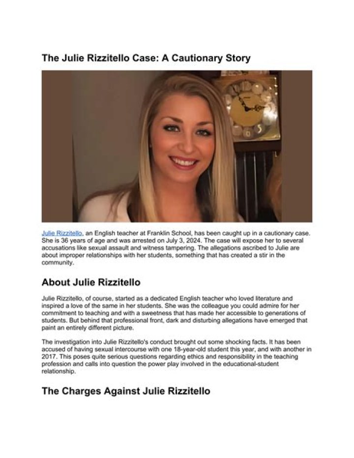 Exploring the Life and Achievements of Julie Rizzitello