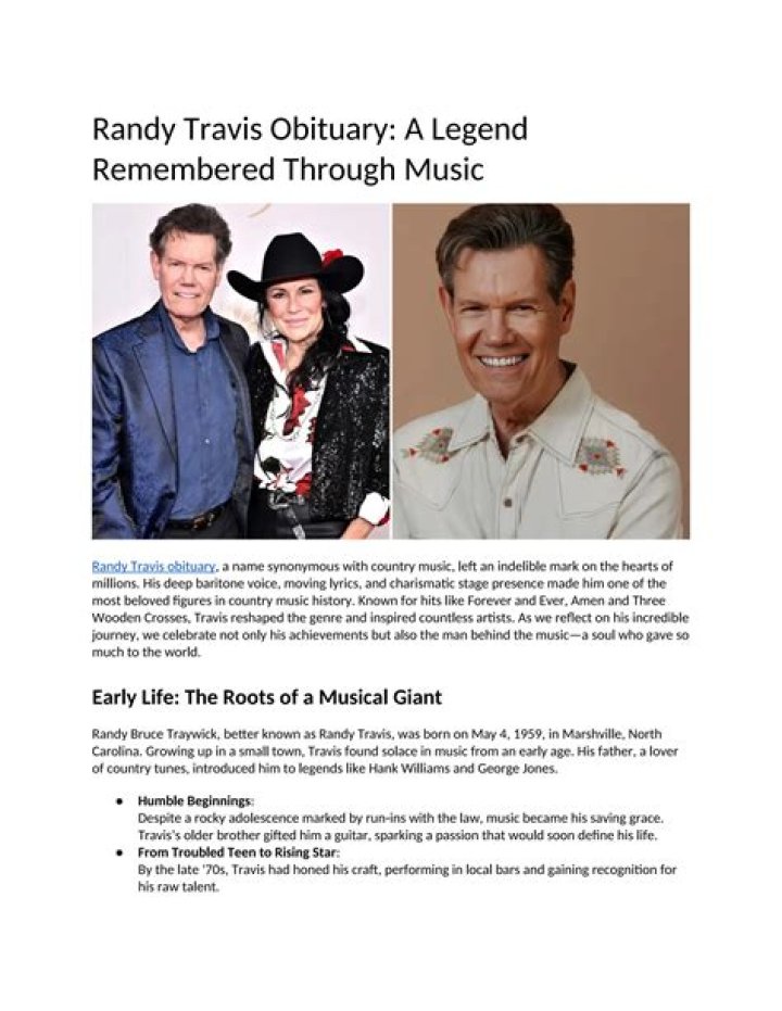 Randy Bruce Traywick: The Life and Legacy of a Country Music Icon