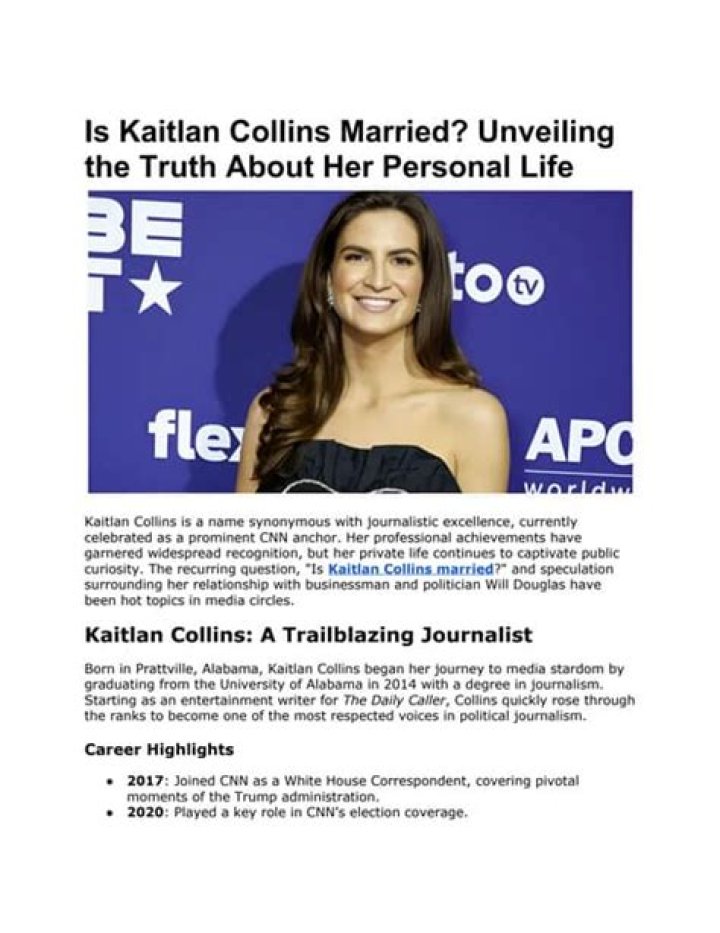 Unveiling the Personal Life of Kaitlan Collins: Is Kaitlan Collins Married?