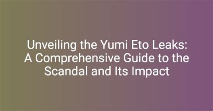 Yumi Eto Leak: The Truth Behind the Controversy and What You Need to Know